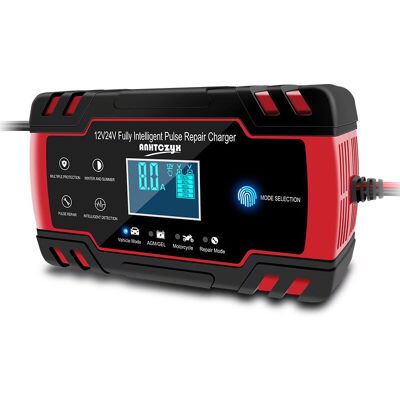 LANGRAY Autobatterie Ladegerät 8a 12v/24v Batterieladegerät Für Auto Vollautomatisches Intelligentes Erhaltungsladegerät Mit Lcd-bildschirm Mehrfachschutz Für Autobatterien Und Motorradbatterie LANGRAY Autobatterie Ladegerät 8a 12v/24v Batterieladegerät Für Auto Vollautomatisches Intelligentes Erhaltungsladegerät Mit Lcd-bildschirm Mehrfachschutz Für Autobatterien Und Motorradbatterie