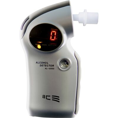 Ace - Al6000 Alkoholtester Silber 0.0 Bis 4 ‰ Auswechselbarer Sensor, Inkl. Display Ace - Al6000 Alkoholtester Silber 0.0 Bis 4 ‰ Auswechselbarer Sensor, Inkl. Display