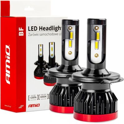 Amio H4 LED Scheinwerfer - 6000K, 3100lm, 50W - LED Frontlicht Amio H4 LED Scheinwerfer - 6000K, 3100lm, 50W - LED Frontlicht