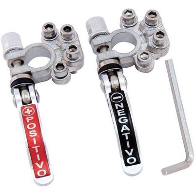 BOBYPET Lablanc - Batteriepolstecker, Oberer Pol, Batterieanschluss, Positive Und Negative Anschlüsse, Sae/jis Typ A, Für Pkw, Lkw, Busse (1 Paar) BOBYPET Lablanc - Batteriepolstecker, Oberer Pol, Batterieanschluss, Positive Und Negative Anschlüsse, Sae/jis Typ A, Für Pkw, Lkw, Busse (1 Paar)
