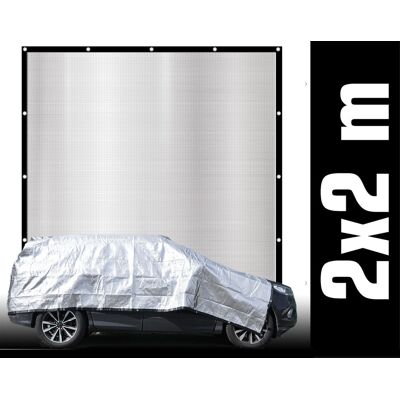 Amanka - 99% Schattennetz 2x2m Alu Sonnensegel Sonnenschutz Netz Hitzeschutz Camping Amanka - 99% Schattennetz 2x2m Alu Sonnensegel Sonnenschutz Netz Hitzeschutz Camping
