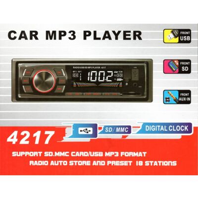 Trade Shop Traesio 4217 - Bluetooth Auto Radio 40W - Unterstützt MP3/USB/SD/Aux Trade Shop Traesio 4217 - Bluetooth Auto Radio 40W - Unterstützt MP3/USB/SD/Aux