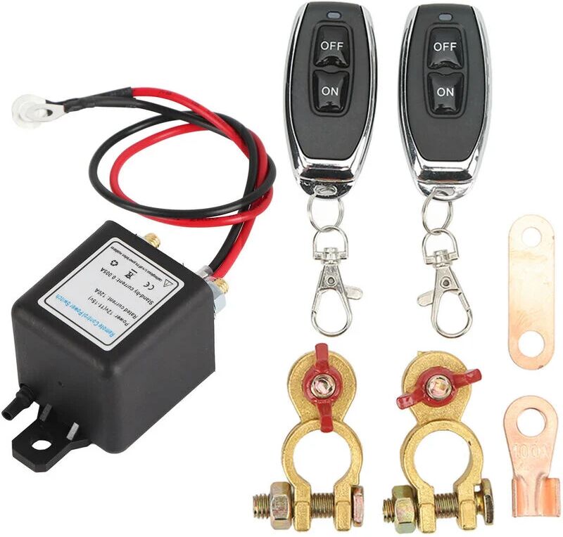 Remote Battery Disconnect Switch, Autobatterie-Trennschalter Power Cut Off Kill Switch mit Fernbedienungs-Kupferanschluss fr Automobile(1) - Sjlerst