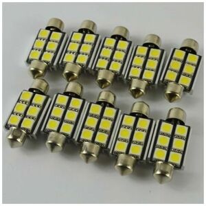 AMIRROR SMART UG 10 Stück 36 mm 5050 smd 6 led C5W Soffittenlampen für Auto-Innentürbeleuchtung, Wegbeleuchtung, Arbeitslicht, 12 v