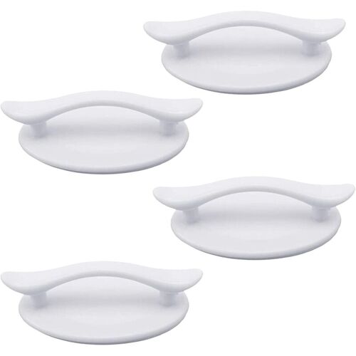Lot de 4 poignées autocollantes en plastique blanc pour portes, fenêtres, placards, tiroirs, meubles (8,2 x 4,9 cm) - Lntyq