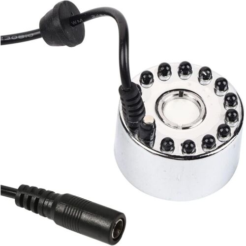 TONCHEAN Nebelmaschine, Ultraschall-Nebelmaschine mit Wechselfunktion, Springbrunnen, Teich, Zerstäuber, Luftbefeuchter, 12 LED, 24 V, Farbe (Zerstäuber mit