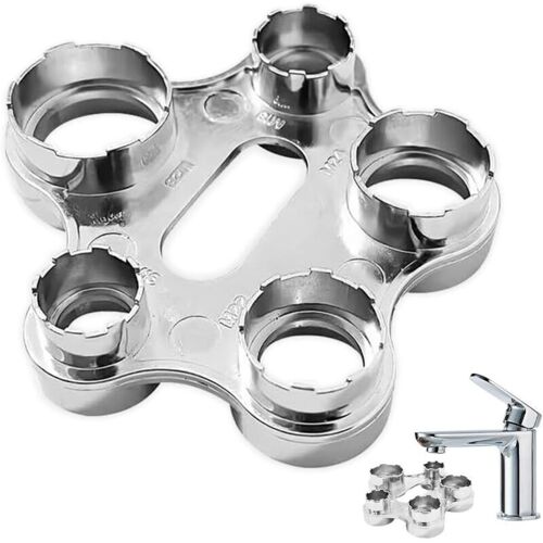 KEEMOTE (Silberner) Montageschlüssel für Belüfter, Werkzeug zum Austausch von Belüftern, Demontage und Reinigung