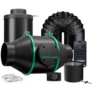 Mars Hydro - iFresh Combo 4-Zoll Smart Inline-Kanalventilator und Kohlefilter Mars Hydro - iFresh Combo 4-Zoll Smart Inline-Kanalventilator und Kohlefilter
