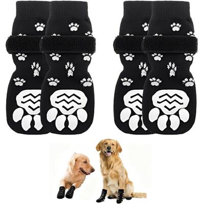 OEM 2 Paar Rutschfeste Hundesocken Mit Verstellbaren Klettverschlüssen Die Rutschfesten Hundesocken Schützen Die Pfoten Ihres Haustieres Und Den M Schwarz OEM 2 Paar Rutschfeste Hundesocken Mit Verstellbaren Klettverschlüssen Die Rutschfesten Hundesocken Schützen Die Pfoten Ihres Haustieres Und Den M Schwarz