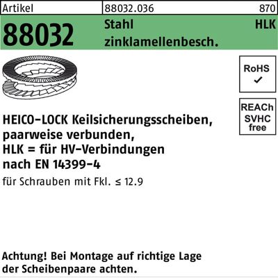 Heico - HLK-27 - Stahl - Locking washer Heico - HLK-27 - Stahl - Locking washer