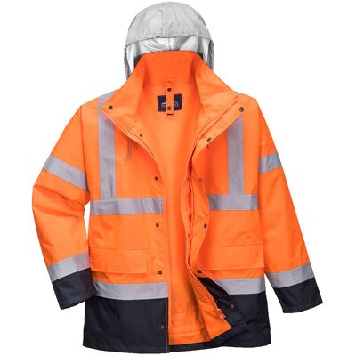 Parka Hi-vis Bicolore Contrastée Trafic 4 En 1 Couleur : Orange/marine Taille Xxl - Portwest Parka Hi-vis Bicolore Contrastée Trafic 4 En 1 Couleur : Orange/marine Taille Xxl - Portwest