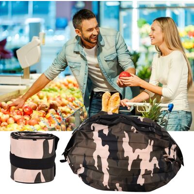 JUTE Wasserdichte, Faltbare Reisetasche Aus Polyester Im Akkordeon-stil, Großes Fassungsvermögen, Japanisches Design, Tarnfarben Grün JUTE Wasserdichte, Faltbare Reisetasche Aus Polyester Im Akkordeon-stil, Großes Fassungsvermögen, Japanisches Design, Tarnfarben Grün