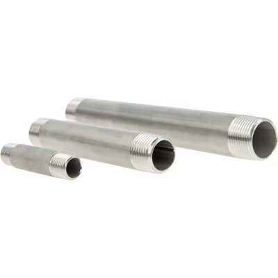 TECURO Rohrdoppelnippel Langnippel Edelstahl V4a (aisi 316), Ag/ag Konisch 1/2 Zoll X 100 Mm TECURO Rohrdoppelnippel Langnippel Edelstahl V4a (aisi 316), Ag/ag Konisch 1/2 Zoll X 100 Mm
