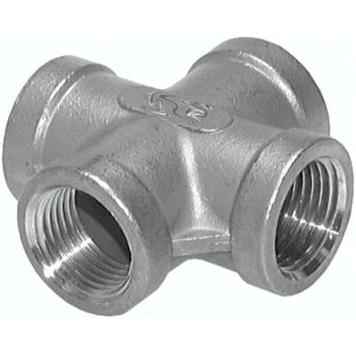 Tecuro - Es Kreuzstück Edelstahl V4a, Allseitig Ig, Typ 180 1 1/4 Zoll Tecuro - Es Kreuzstück Edelstahl V4a, Allseitig Ig, Typ 180 1 1/4 Zoll