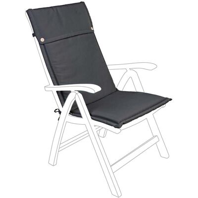 Bizzotto - Hochlehniges Liegestuhlkissen Mit Wasserabweisendem Stoff Für Den Innen- Und Außenbereich -antracite / Kit Mit 2 Stück Bizzotto - Hochlehniges Liegestuhlkissen Mit Wasserabweisendem Stoff Für Den Innen- Und Außenbereich -antracite / Kit Mit 2 Stück