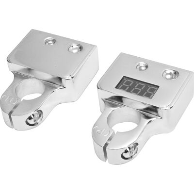 HEAT Kfz-batterieanschluss-set Mit Digitalvoltmeter, Standard-anschlüssen (0/4/8/10 Awg), Silberfarben, Led-anzeige HEAT Kfz-batterieanschluss-set Mit Digitalvoltmeter, Standard-anschlüssen (0/4/8/10 Awg), Silberfarben, Led-anzeige