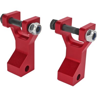HEAT 2-teiliges 3,5"-tieferlegungskit Aus Aluminium Für Die Vorderachse Des Raptor 660 660r Yfm660r (2001–2005), Rot HEAT 2-teiliges 3,5"-tieferlegungskit Aus Aluminium Für Die Vorderachse Des Raptor 660 660r Yfm660r (2001–2005), Rot