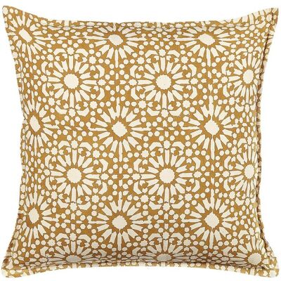 Beliani Beigefarbener Baumwollkissen - 45x45cm - Geometrisches Muster - Boho Stil Beliani Beigefarbener Baumwollkissen - 45x45cm - Geometrisches Muster - Boho Stil