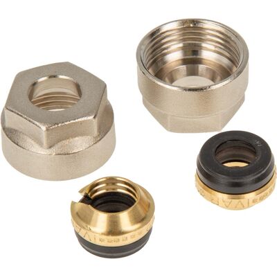 Tecuro - Ms Klemmverschraubung Für Ø 15 Mm Kupfer- Und Präzisionsrohr - 2er-set Tecuro - Ms Klemmverschraubung Für Ø 15 Mm Kupfer- Und Präzisionsrohr - 2er-set