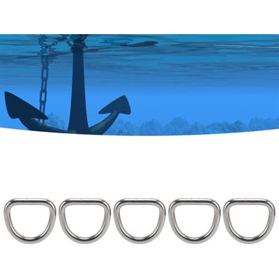 JUTE Fünf Nahtlose Hardware-zubehörteile Aus Edelstahl 316, D-ring, Marine-halbkreisring, 63330mm. JUTE Fünf Nahtlose Hardware-zubehörteile Aus Edelstahl 316, D-ring, Marine-halbkreisring, 63330mm.