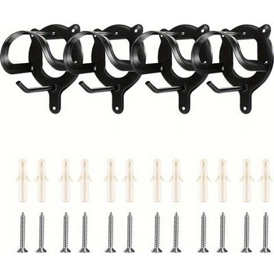 NONAME Halfterhalter Für Pferde – Halfterhaken, Aufbewahrungsgestell Für Reitsportausrüstung, Halfterhalter Aus Metall Mit Rohren Und Schrauben Für Stallzubehör (schwarz), 4 Stück NONAME Halfterhalter Für Pferde – Halfterhaken, Aufbewahrungsgestell Für Reitsportausrüstung, Halfterhalter Aus Metall Mit Rohren Und Schrauben Für Stallzubehör (schwarz), 4 Stück