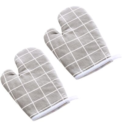 HEAT Ofenhandschuh, Kochhandschuh, Baumwollfutter, Hitzebeständige Handschuhe, Werkzeug Zum Backen, Form, Graue Gitter HEAT Ofenhandschuh, Kochhandschuh, Baumwollfutter, Hitzebeständige Handschuhe, Werkzeug Zum Backen, Form, Graue Gitter