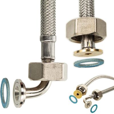 Tecuro Trinkwasser Zulaufschlauch Ig Mit Bogen 90° X Ig - Ktw-a- Dvgw 3/8 X 3/8 X 2000 Mm Tecuro Trinkwasser Zulaufschlauch Ig Mit Bogen 90° X Ig - Ktw-a- Dvgw 3/8 X 3/8 X 2000 Mm