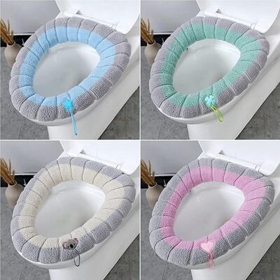 OEM 4-teiliges Set – Wc-sitzbezug – Universal-wc-sitzbezug – Wc-sitzbezug – Brillenetui – Polyester – Beige, Rosa, Grün, Blau – 35 X 35 Cm OEM 4-teiliges Set – Wc-sitzbezug – Universal-wc-sitzbezug – Wc-sitzbezug – Brillenetui – Polyester – Beige, Rosa, Grün, Blau – 35 X 35 Cm