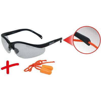 KS TOOLS Schutzbrille-transparent, Mit Ohrstöpsel KS TOOLS Schutzbrille-transparent, Mit Ohrstöpsel