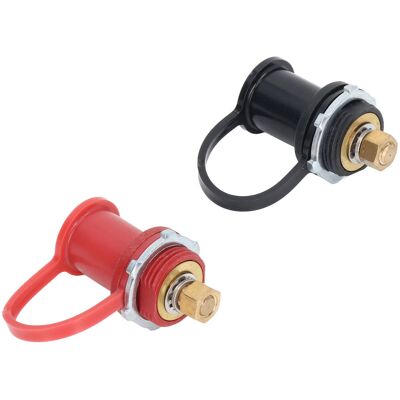 HEAT Batterieladeanschluss-set Mit 20-mm-bolzenkappe Für Pkw, Wohnmobil Und Lkw, Schwarz/rot HEAT Batterieladeanschluss-set Mit 20-mm-bolzenkappe Für Pkw, Wohnmobil Und Lkw, Schwarz/rot
