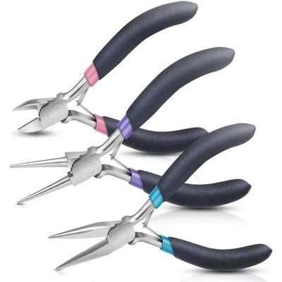 OEM 3-teiliges Schmuckzangen-set, Schmuckherstellungswerkzeug, Mit Ringöffner, Flachzange, Schneidzange, Rundzange, Zangenset Zum Schneiden Von Schmuck OEM 3-teiliges Schmuckzangen-set, Schmuckherstellungswerkzeug, Mit Ringöffner, Flachzange, Schneidzange, Rundzange, Zangenset Zum Schneiden Von Schmuck