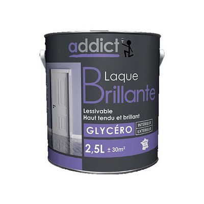 Addict Weiße Glycero Farbe - Für Alle Oberflächen - 2,5L Addict Weiße Glycero Farbe - Für Alle Oberflächen - 2,5L