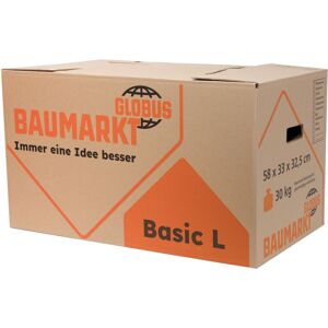 Globus Baumarkt - 10er Pack Globus Umzugskarton Basic l, 62 l, 58 x 33 x 32,5 cm, Umzugskiste