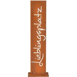 Relaxdays Gartendeko Rostoptik, Lieblingsplatz, HxBxT: 71 x 20 x 15 cm, Cortenstahl, Gartenschild für draußen, braun Relaxdays Gartendeko Rostoptik, Lieblingsplatz, HxBxT: 71 x 20 x 15 cm, Cortenstahl, Gartenschild für draußen, braun