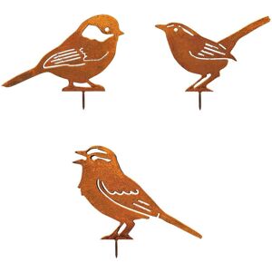Gartendekoration „Rostiger Vogel“ – EINNENFFER – Vintage-Figuren von Meise, Zaunkönig und Spatz für Bäume und Grünflächen, wetterfest Gartendekoration „Rostiger Vogel“ – EINNENFFER – Vintage-Figuren von Meise, Zaunkönig und Spatz für Bäume und Grünflächen, wetterfest
