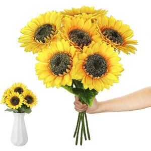 GABRIELLE künstliche Sonnenblumen, 45 cm Sonnenblumen-Tischdekoration, künstliche Herbstblumen-Dekoration für Hochzeiten, Partys, Wohnzimmer oder GABRIELLE künstliche Sonnenblumen, 45 cm Sonnenblumen-Tischdekoration, künstliche Herbstblumen-Dekoration für Hochzeiten, Partys, Wohnzimmer oder