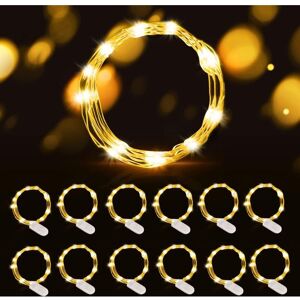 Bluedeer - led Lichterkette Batterie, 12 Stück 2m 20LEDs Kupferdraht Lichterkette, Mini Lichterkette, led Micro Lichterkette, für Garten Party Bluedeer - led Lichterkette Batterie, 12 Stück 2m 20LEDs Kupferdraht Lichterkette, Mini Lichterkette, led Micro Lichterkette, für Garten Party
