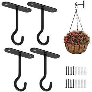 KEEMOTE Set mit 4 x 10 cm Wandhalterungen zum Aufhängen von Blumen, als Stütze für Hängepflanzen und als Hängeampel KEEMOTE Set mit 4 x 10 cm Wandhalterungen zum Aufhängen von Blumen, als Stütze für Hängepflanzen und als Hängeampel