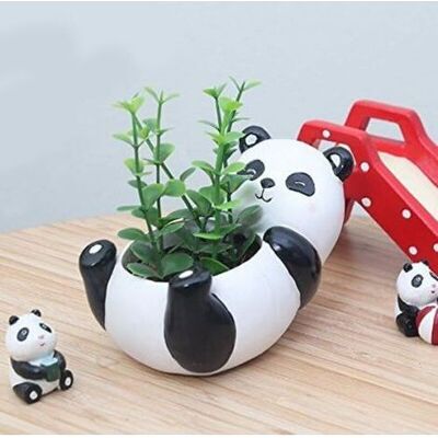 TORMATOR Niedliche Sukkulenten-pflanztöpfe In Tierform, Vasen, Pflanzgefäße, Deko-pflanztöpfe, Mini-bürodekoration (panda) - Fei Yu TORMATOR Niedliche Sukkulenten-pflanztöpfe In Tierform, Vasen, Pflanzgefäße, Deko-pflanztöpfe, Mini-bürodekoration (panda) - Fei Yu
