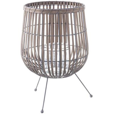 Bizzotto - Laterne Aus Weide Mit Drei Füßen ''Rabat Nat'' Gartendekoration -30 Cm Bizzotto - Laterne Aus Weide Mit Drei Füßen ''Rabat Nat'' Gartendekoration -30 Cm