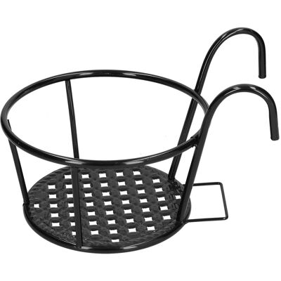 HEAT Kippsicherer Balkon-pflanzkasten Für Geländer, Blumentopfhalter Für Den Außenbereich, Schwarz, Für Terrasse Und Garten, 1 Stück HEAT Kippsicherer Balkon-pflanzkasten Für Geländer, Blumentopfhalter Für Den Außenbereich, Schwarz, Für Terrasse Und Garten, 1 Stück