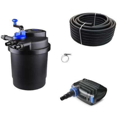 AQUARISTIKWELT24 Druckteichfilter Set Cpf 2500 Mit 10w Eco Pumpe 10m Schlauch Nr.17 AQUARISTIKWELT24 Druckteichfilter Set Cpf 2500 Mit 10w Eco Pumpe 10m Schlauch Nr.17