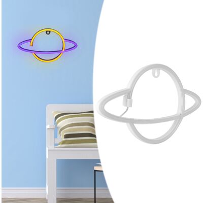 JUTE Neon-nachtlicht Aus Latex In Form Eines Planeten, Dekorative Neonlampe Für Zuhause, Schlafzimmer, Bar, Weihnachten, Hochzeiten, Geburtstagsfeiern, Mit Usb- Und Batteriefach Für Doppelte Nutzung, Gelbe JUTE Neon-nachtlicht Aus Latex In Form Eines Planeten, Dekorative Neonlampe Für Zuhause, Schlafzimmer, Bar, Weihnachten, Hochzeiten, Geburtstagsfeiern, Mit Usb- Und Batteriefach Für Doppelte Nutzung, Gelbe