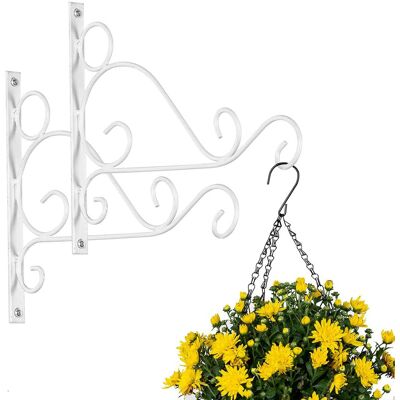 Minkurow Parts Blumenampel-halter, Metall-pflanzenhalter, Eisen-wandlaternenhalter, Garten-hängehaken Zum Aufhängen Von Vogelhaus-laternen, Outdoor-deko-haken Weiß Minkurow Parts Blumenampel-halter, Metall-pflanzenhalter, Eisen-wandlaternenhalter, Garten-hängehaken Zum Aufhängen Von Vogelhaus-laternen, Outdoor-deko-haken Weiß
