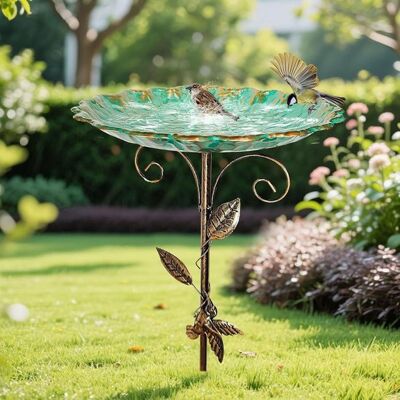 OEM Vogeltränke Für Den Außenbereich – 76 Cm Große Vogeltränke Mit Futterspender Und Metall-erdspieß Für Garten, Hof Oder Terrasse – Grün OEM Vogeltränke Für Den Außenbereich – 76 Cm Große Vogeltränke Mit Futterspender Und Metall-erdspieß Für Garten, Hof Oder Terrasse – Grün
