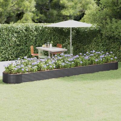 vidaXL Gartenbeet 544x100x36 cm Anthrazit - Gartenpflanzer vidaXL Gartenbeet 544x100x36 cm Anthrazit - Gartenpflanzer