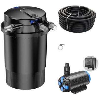 Aquaristikwelt24 - Druckteichfilter Set Cpu 30000 Regelbare Eco Pumpe 10m Schlauch Nr.51 Aquaristikwelt24 - Druckteichfilter Set Cpu 30000 Regelbare Eco Pumpe 10m Schlauch Nr.51