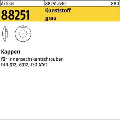 OEM Ribe-käppi 8 M 10 Kunstoff Grau Kunststoff S 500 Stk OEM Ribe-käppi 8 M 10 Kunstoff Grau Kunststoff S 500 Stk