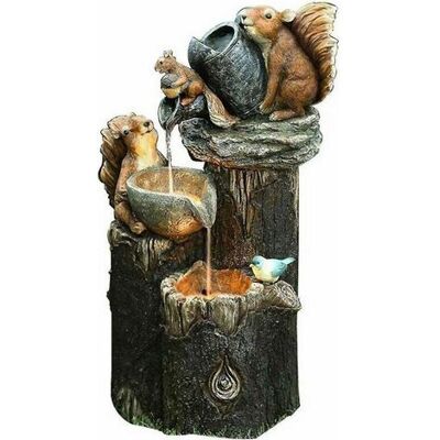 OEM Solarbrunnen - Led-beleuchtete Gartenskulptur - Brunnen Aus Polyresin In Steinoptik Mit Led-beleuchtung - 1 - Garten Oder Terrasse Grau OEM Solarbrunnen - Led-beleuchtete Gartenskulptur - Brunnen Aus Polyresin In Steinoptik Mit Led-beleuchtung - 1 - Garten Oder Terrasse Grau