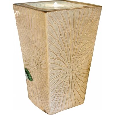 Granimex Embudo Beige Keramik-wasserwürfel Mit Pumpe Led-beleuchtung Brunnen 35x35x56 Cm Granimex Embudo Beige Keramik-wasserwürfel Mit Pumpe Led-beleuchtung Brunnen 35x35x56 Cm